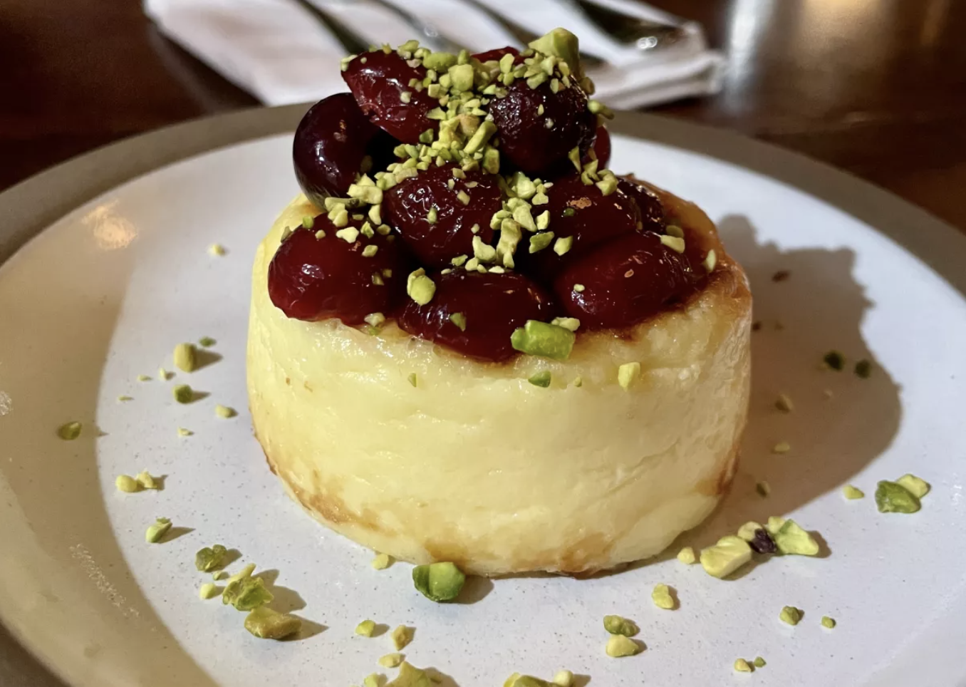 the savory comte cheescake at bicyclette