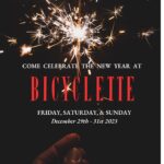promo for bicyclette's new years eve weekend dinners